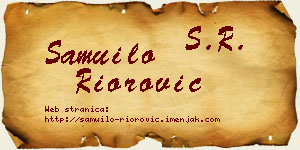 Samuilo Riorović vizit kartica